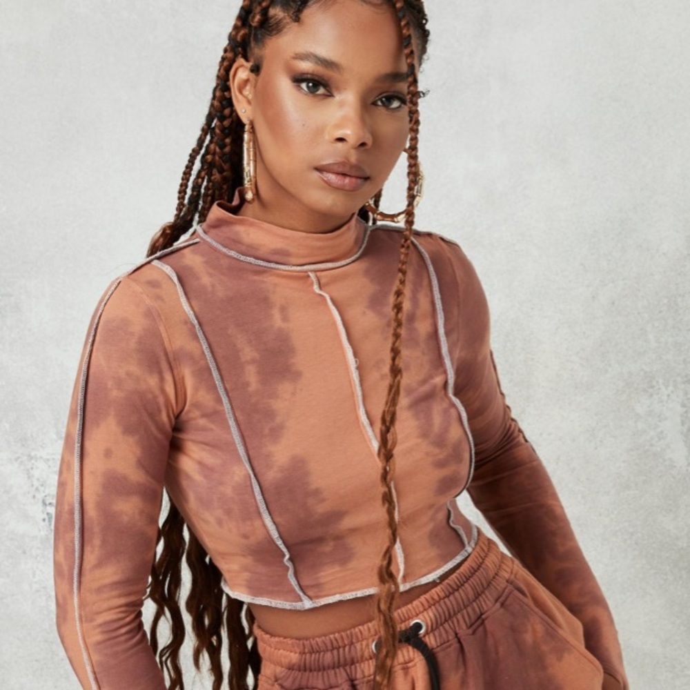 Brand new misguided high neck turtle neck in tiedy